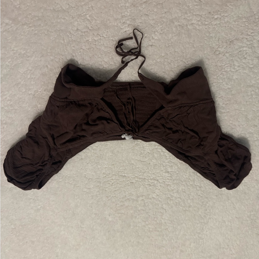 Garage Brown Crop Top